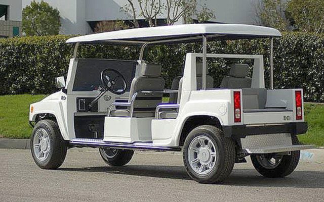 6 Passenger White Hummer Limo Golf Cart affordable golf cart rental, golf cart rent bimini