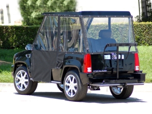 Black Escalade With Enclosure affordable golf cart rental, golf cart rent bimini