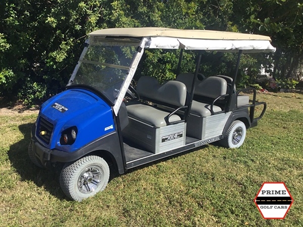 Blue Club Car 6 Passenger Golf Cart affordable golf cart rental, golf cart rent bimini