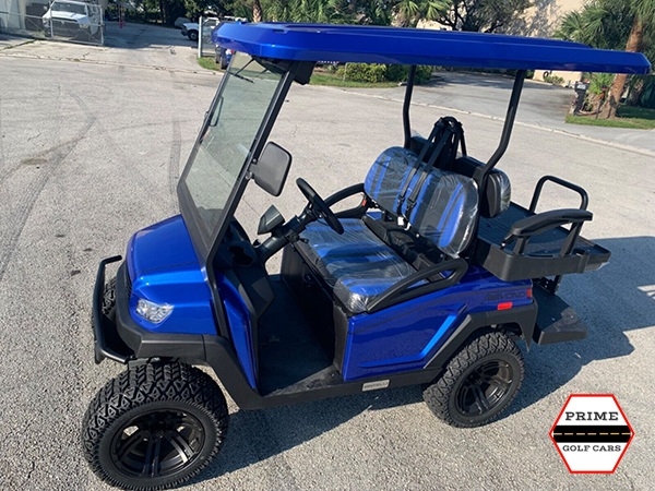 Hydro Blue Bintelli Beyond 4 Passenger Lifted Golf Cart affordable golf cart rental, golf cart rent bimini