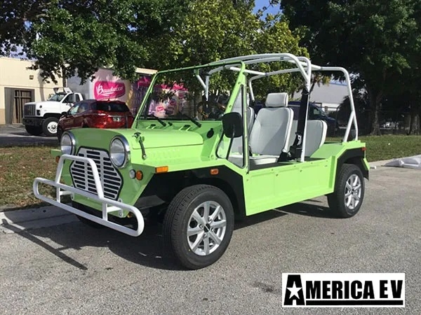 Light Green Mokee 4 Passenger Golf Cart affordable golf cart rental, golf cart rent bimini