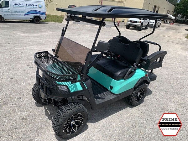 Mint Aluma 4 Passenger Lifted Golf Cart affordable golf cart rental, golf cart rent bimini