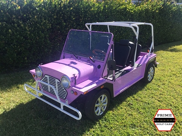 Pink Mokee 4 Passenger Golf Cart affordable golf cart rental, golf cart rent bimini