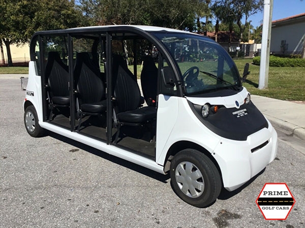 Polaris Gem 6 Passenger White Golf Cart Rental Without Doors affordable golf cart rental, golf cart rent bimini