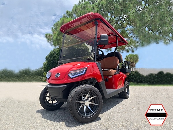 Red Elite EV 4 Passenger Golf Cart affordable golf cart rental, golf cart rent bimini