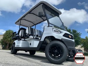 White Bintelli Nemesis 6 Passenger Golf Cart golf cart rental bimini, bimini golf cart rental