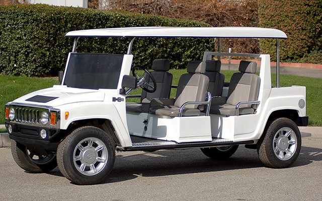 White Hummer Limo Golf Cart affordable golf cart rental, golf cart rent bimini